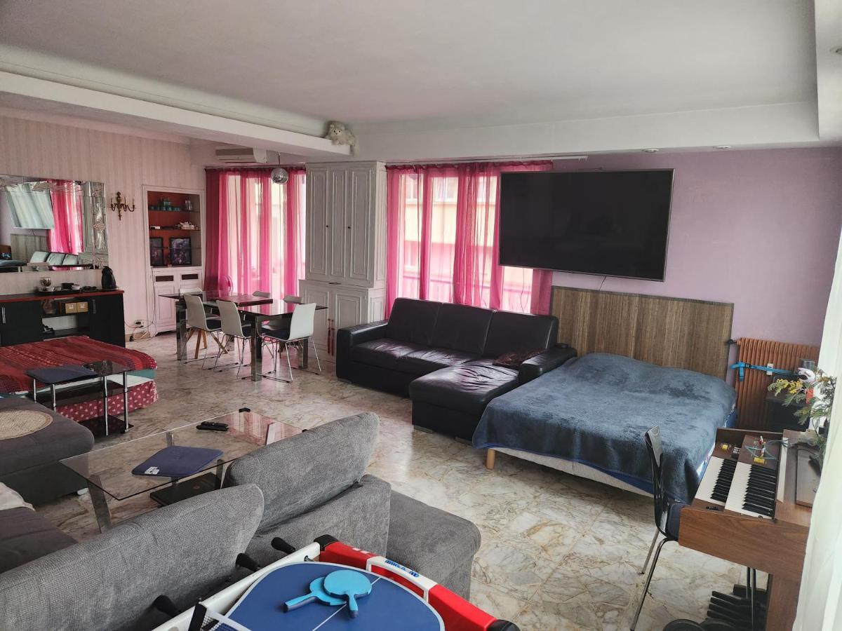 Big Apart 140M2 5Min Walk To Beach Sea &Promenade 3 Double Rooms,Big Living Room 42M2, 3 Showers,9 Beds, Free Parking 尼斯 外观 照片